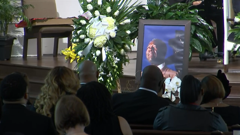 Mourners attend funeral of Henry "Hank" Aaron Wednesday in Atlanta.