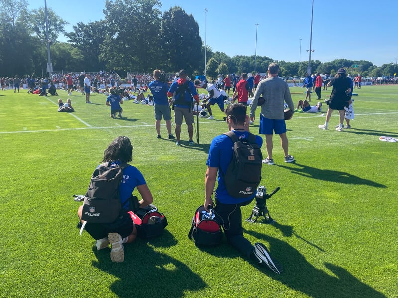 NFL Films crews at Bills training camp