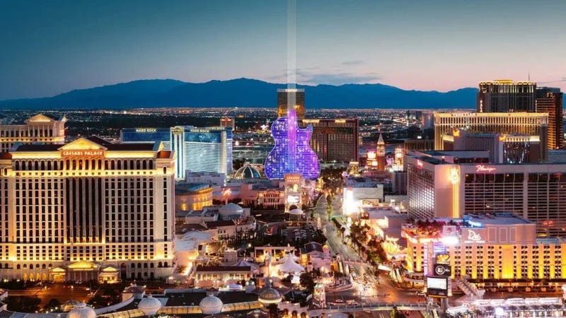 Artist rendering of the Hard Rock Hotel on the Las Vegas Strip