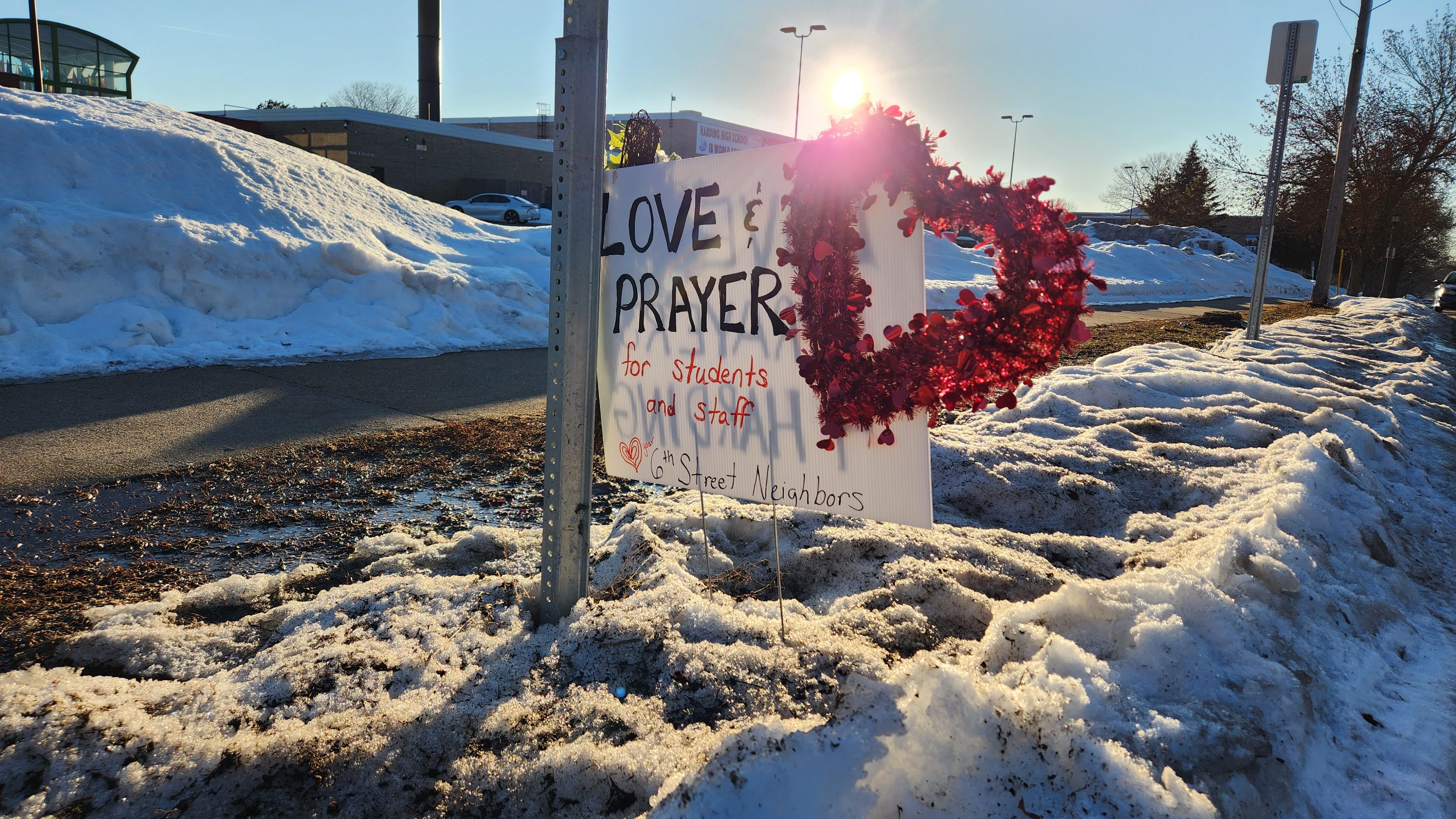 A memorial at St. Paul's Harding High School for a young life lost; charges possible Tuesday against teen suspect