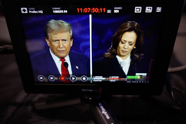 Trump and Harris