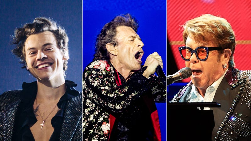 Harry Styles, Mick Jagger, Elton John