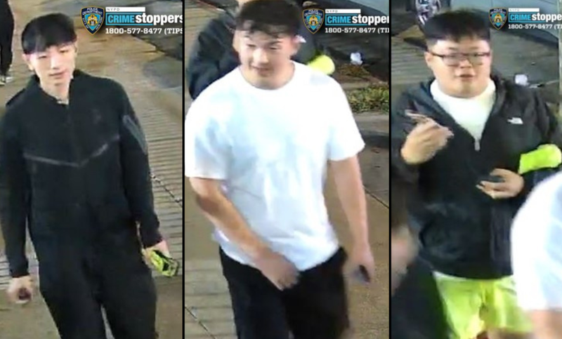 Police are searching for three male suspects in a robbery in Kissena Park from Sept 14