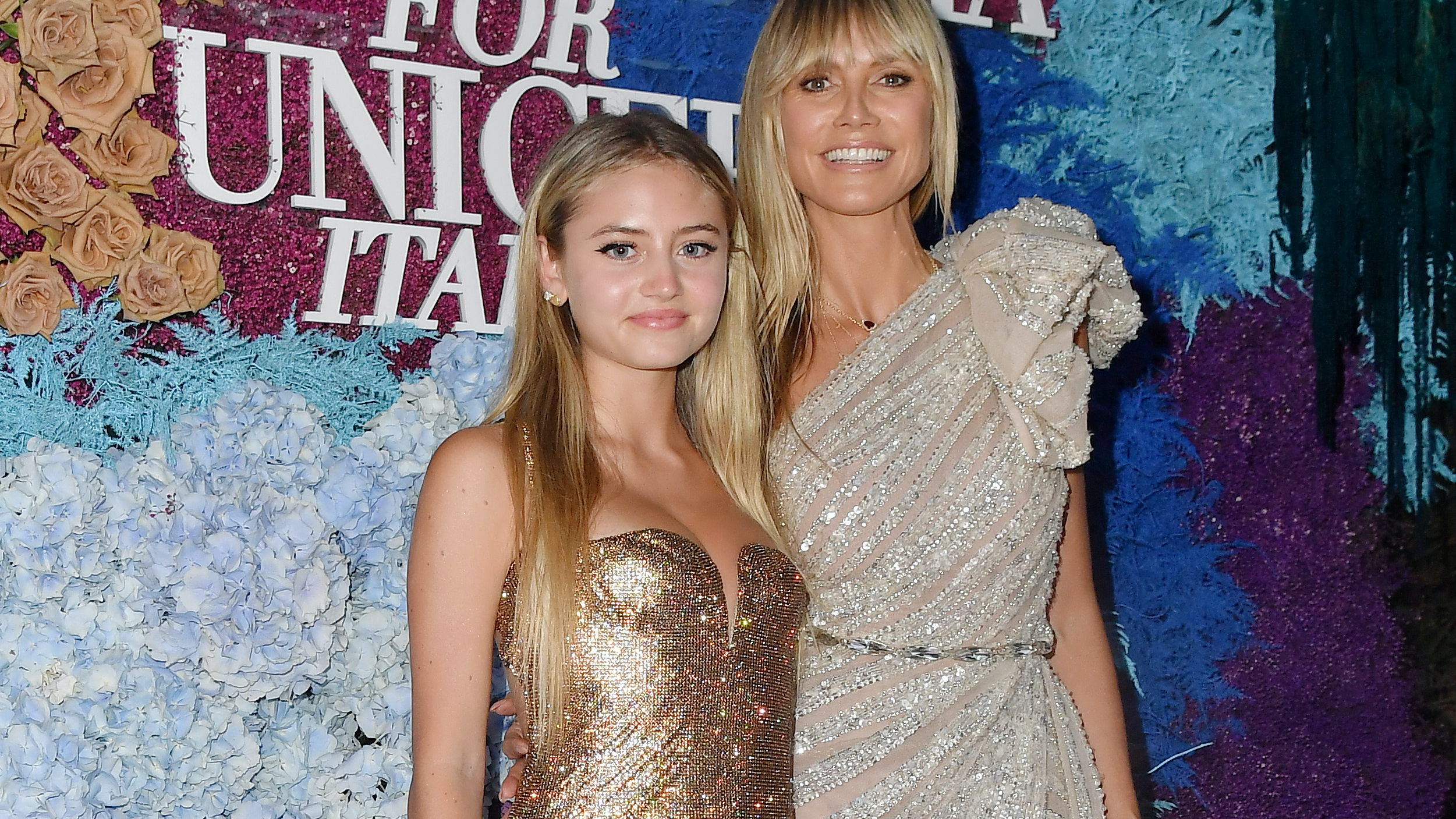 PHOTO: Heidi Klum and lookalike daughter, 17,  wear matching gowns at runway show