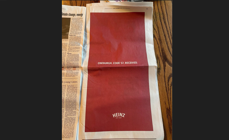 Full page Heinz ad in Post-Gazette
