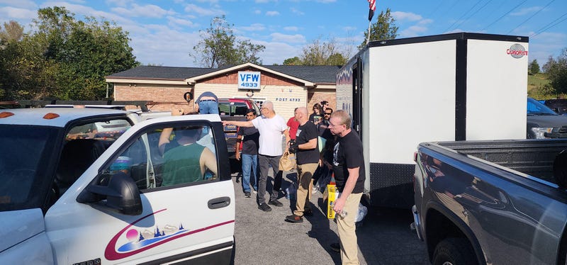Delivery point for supplies for WNY to hurricane ravaged areas
