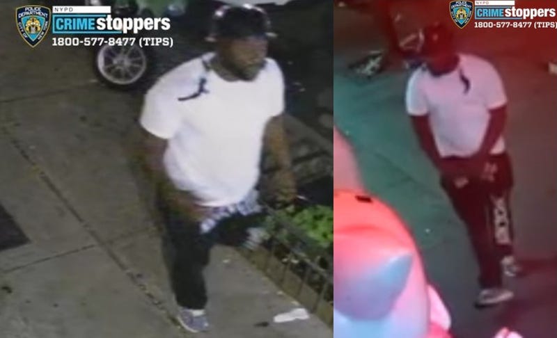 The suspect fled on a black moped, leaving both victims unconscious at the scene, the NYPD said