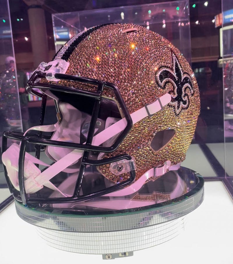 Saints Helmet at Super Bowl Experience in New Orleans