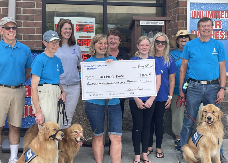 Helping Paws volunteers raise over $1,600 in two hours
