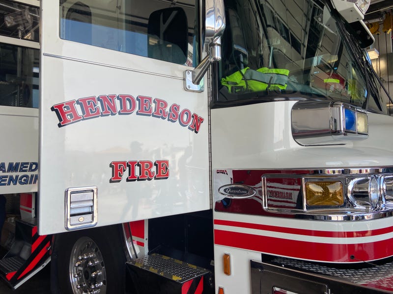 An engine from the Henderson Fire Department
