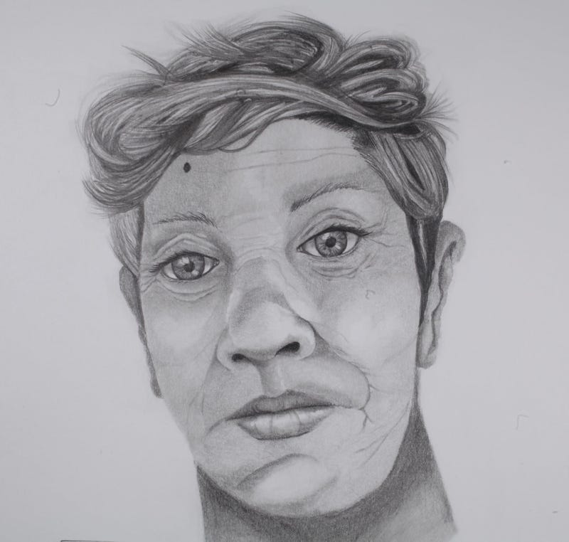 A composite sketch of a woman who drowned in Henderson in May of 2021
