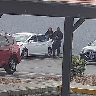 Suspects wanted for a pair of armed robberies in Henderson.