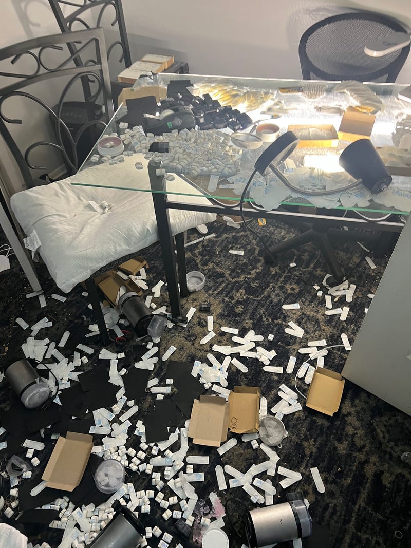Heroin and fentanyl packaging mill.