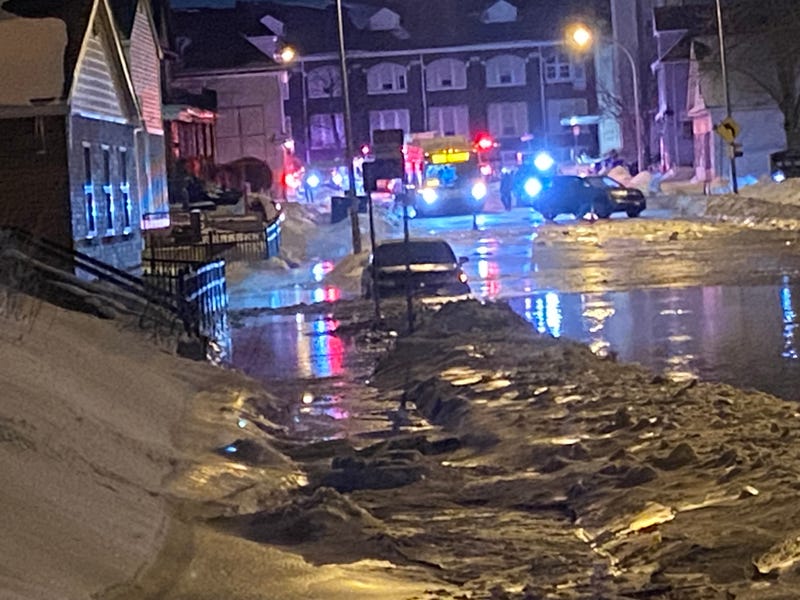 Submerged car on Hertel