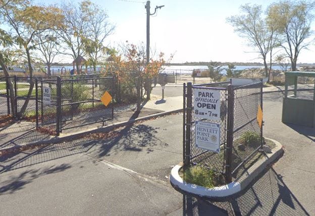 A shark was spotted off the coast of Hewlett Point Beach in the Town of Hempstead on Long Island Thursday afternoon.