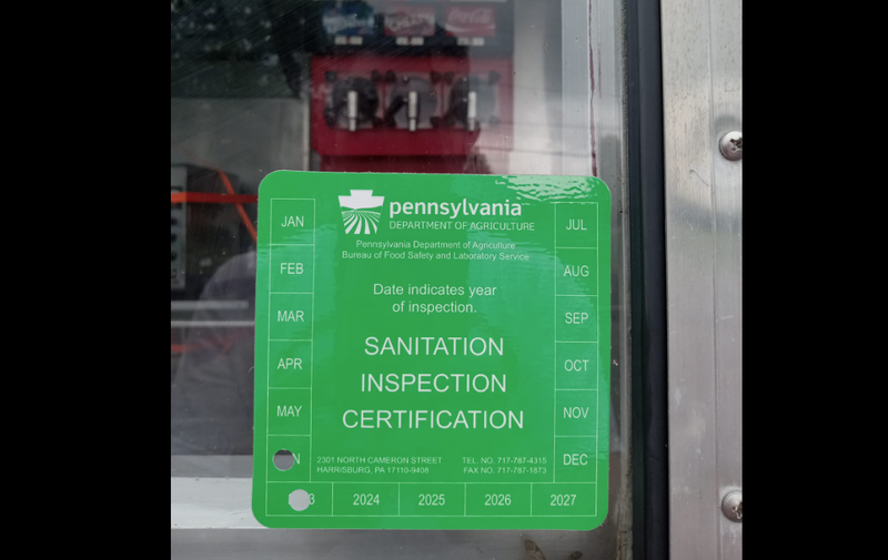 Hills Food Truck get Pennsylvania certification