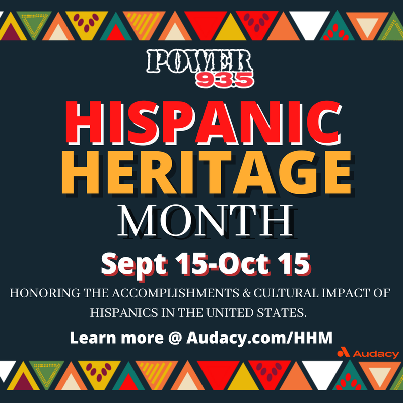 Listen as Power 93.5 highlights notable Hispanics in the community for Hispanic Heritage Month