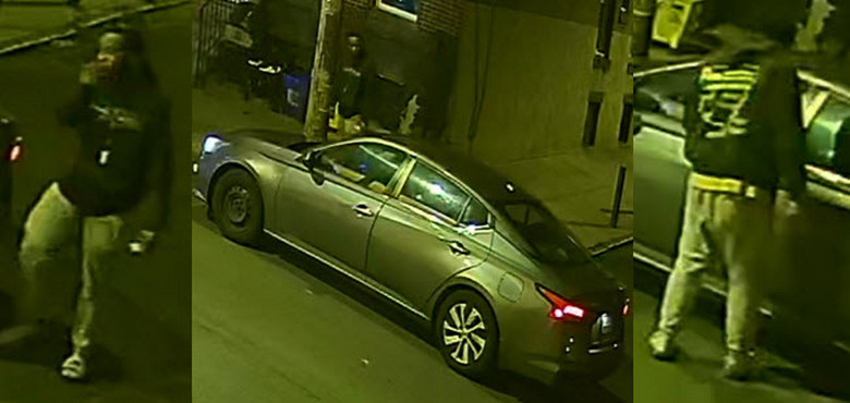 Police released video of the suspect inspecting his car after the hit-and-run.