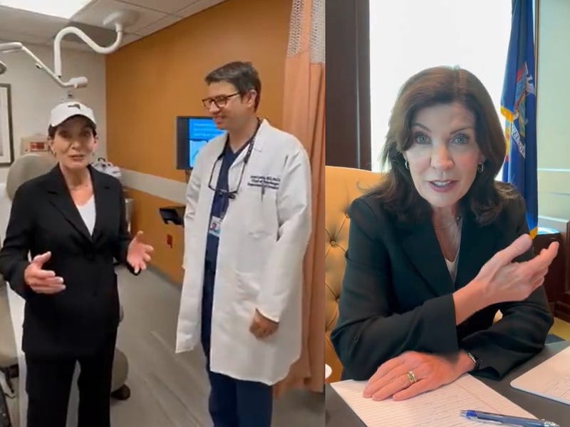 Gov. Kathy Hochul made a video both before and after her skin cancer removal procedure on Friday to raise awareness about the importance of early detection and provide an update on her health.