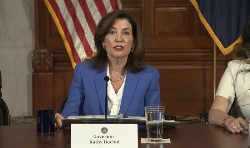 Gov. Kathy Hochul vowed to explore New York's options to redraw congressional district maps in response to the new maps being voted on in Texas.