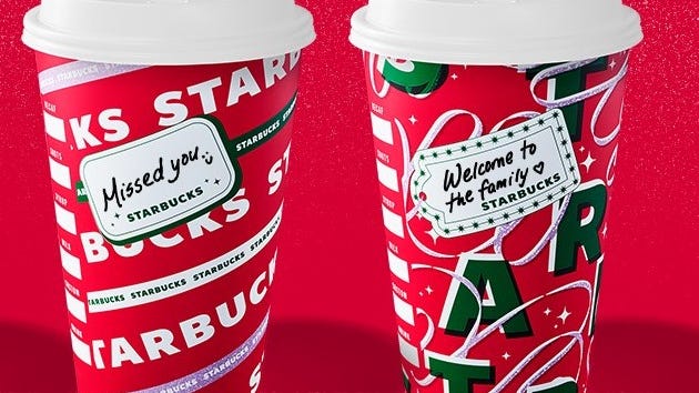 Starbucks unveils its 2021 festive red cups and introduces a new holiday beverage