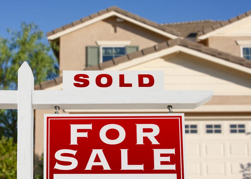 A "sold" sign, signifying that a home is off the market