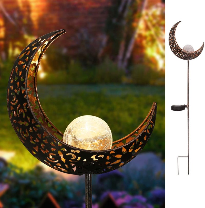 Homeimpro Moon Crackle Glass Globe Light