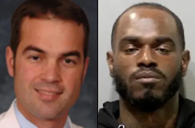 Devon Hoover, left, and Desmond Burkes, right