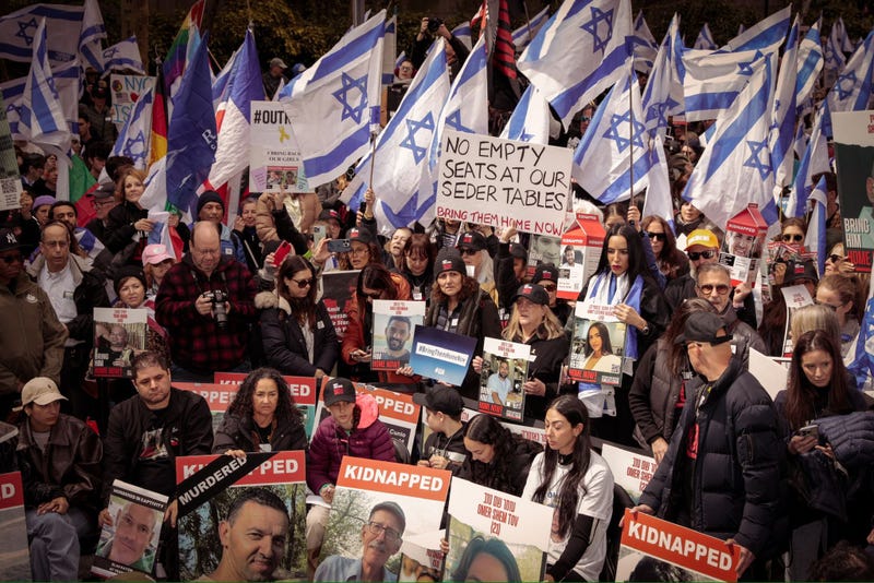 "Six Months: They Are Out Of Time" rally on April 7, 2024.