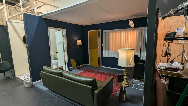 As KMOX's Stuart McMillian toured Stage 27, a child actor was preparing to film the scene where ZZ is abducted from this hotel room set.