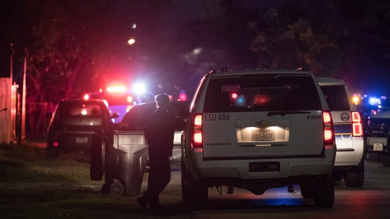 Law enforcement personnel work at the scene of a shooting where five Houston police officers were reported shot January 28, 2019 in Houston, Texas.