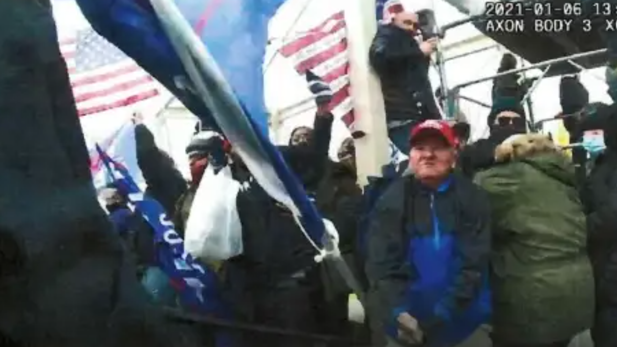 Judge denies bail for 71-year-old KOP man accused of beating cop with Trump flag during Capitol riot