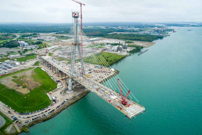 Tower on Canadian side of Gordie Howe International Bridge nearing completion