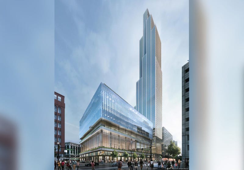 Rendering of skyscraper at Hudson's site in downtown Detroit