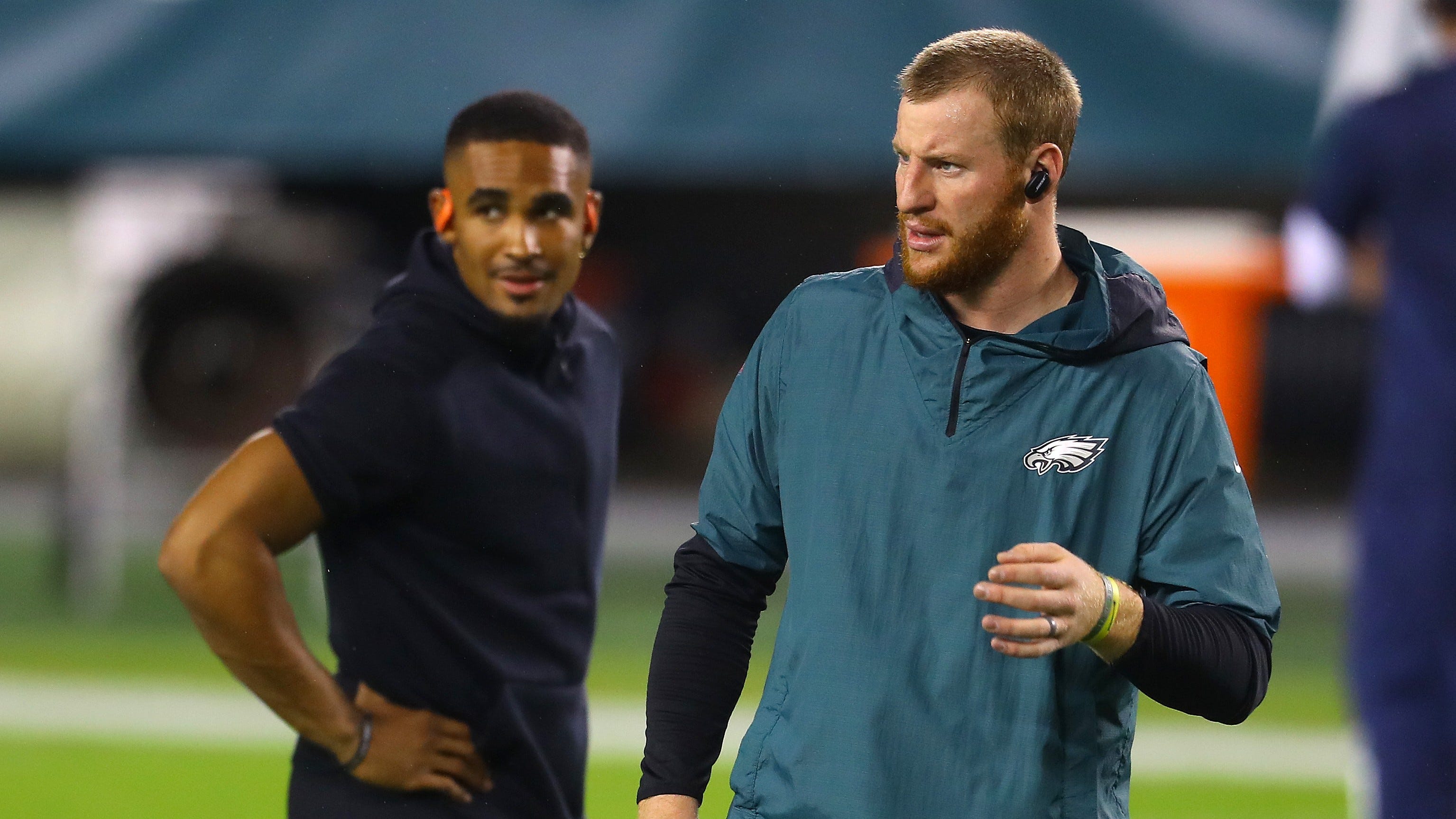 Report: Carson Wentz 'not thrilled' with Eagles' decision to draft Jalen Hurts