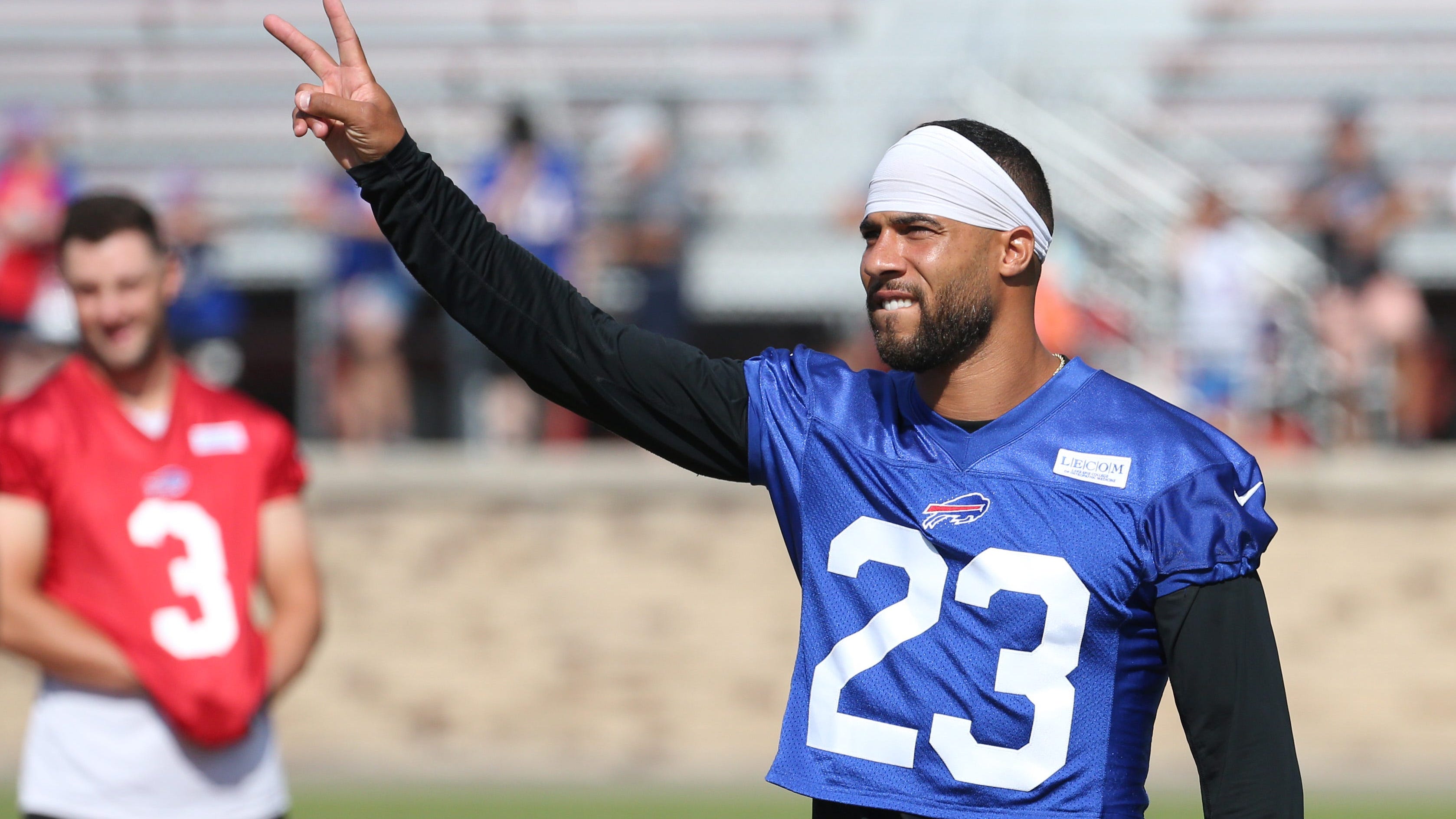 Micah Hyde being evaluated after hip injury