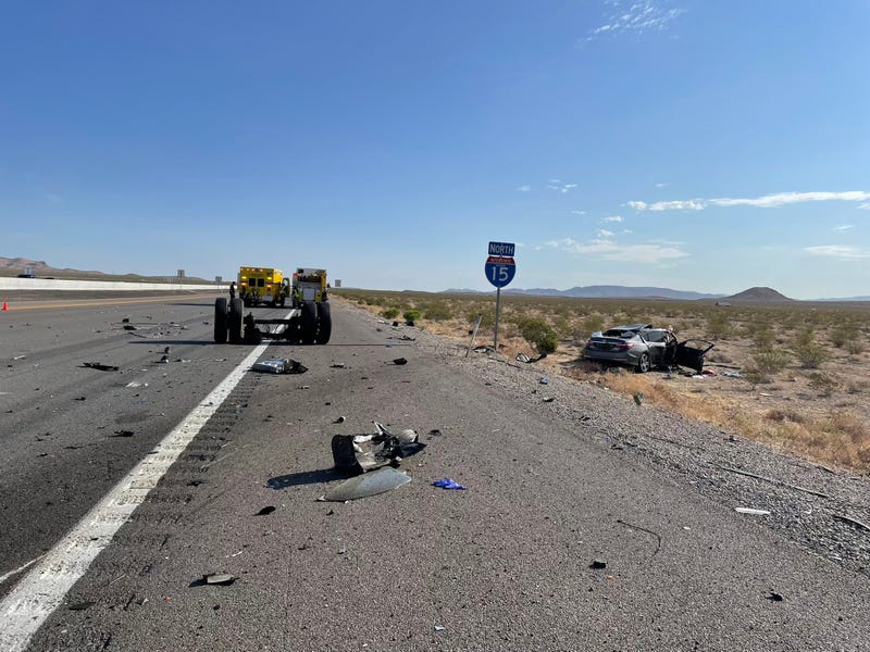 Scene of a fatal accident on I-15 on August 30th, 2021
