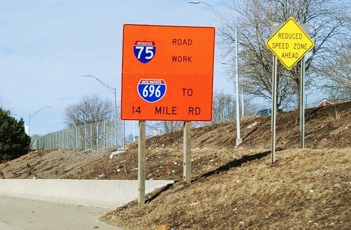 I-75 closure in Oakland County
