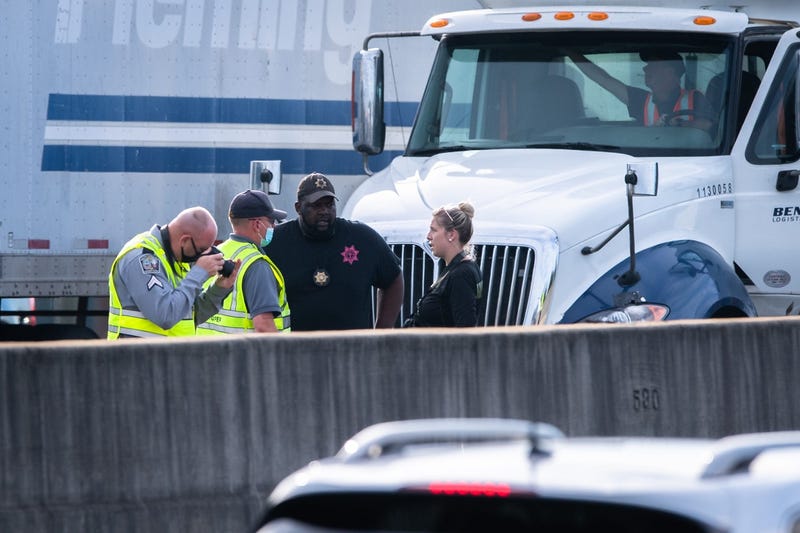 Authorities at the scene of the I-85 traffic stop turned fatal crash