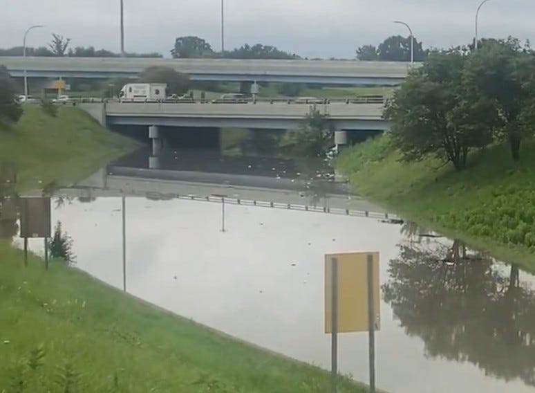 Flooding on I-94 ramp