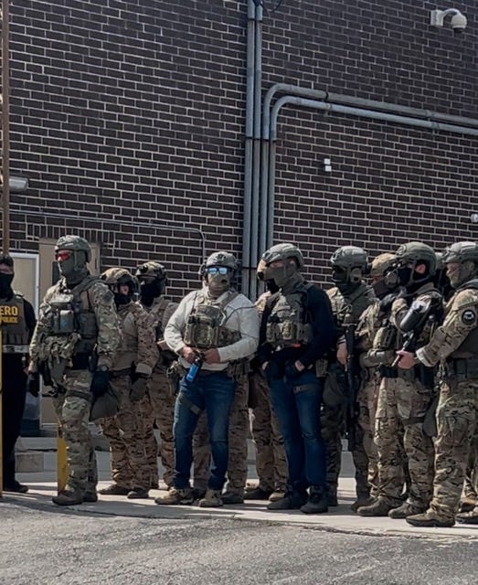 ICE Agents at the Broadview ICE facility
