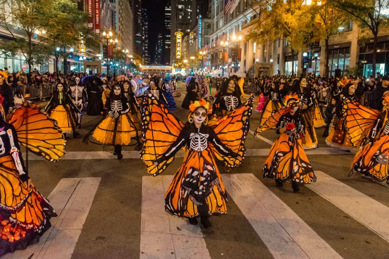 2024's Arts in the Dark Parade down State Street