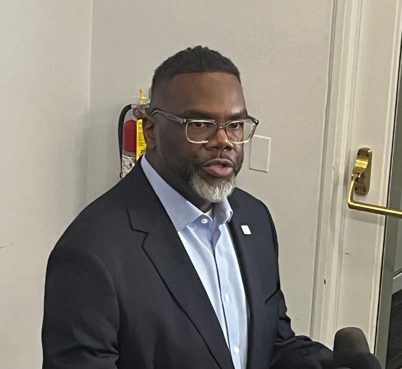 Chicago mayor Brandon Johnson.