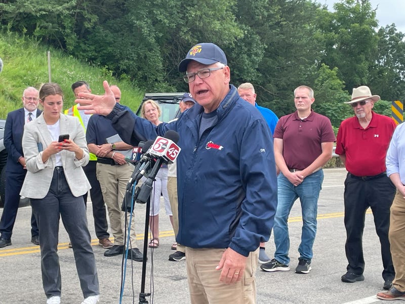 Minnesota Governor Tim Walz speaking in southern Minnesota Tuesday about a call he led with other Democratic Governors about concerns they have about President Joe Biden. They'll gather in D.C. to meet with the president Wednesday. 