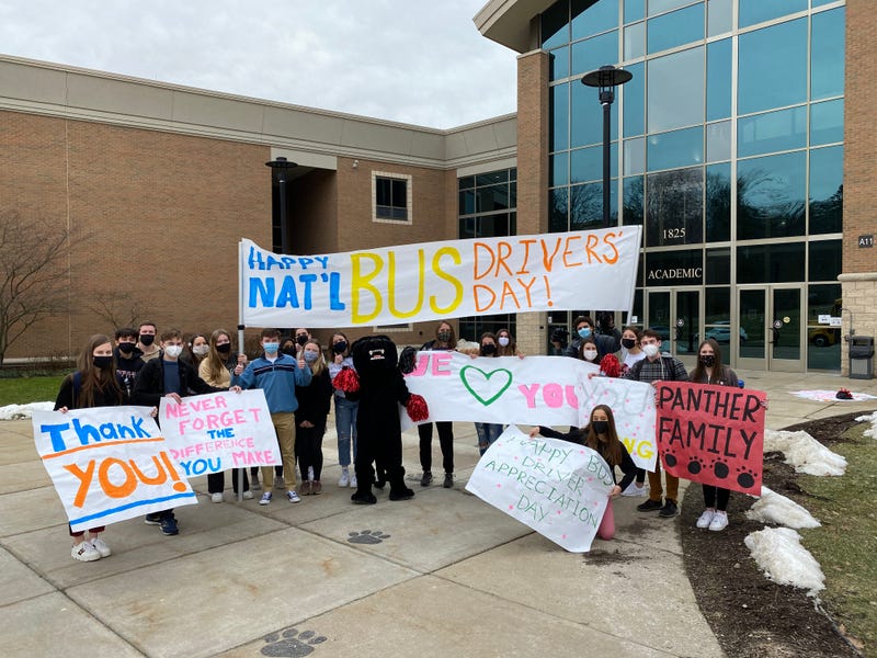 Upper St Clair students and staff show gratitude for their bus drivers on National Bus Driver Appreciation Day