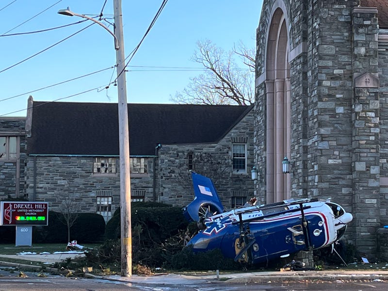 On Jan. 11, 2022, a medical helicopter carrying four people, including a two-month-old girl, crashed on the lawn of a church in Drexel Hill.