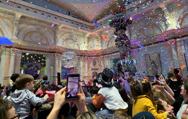 Parents and kids celebrated New Year's Eve early Saturday at the Please Touch Museum.