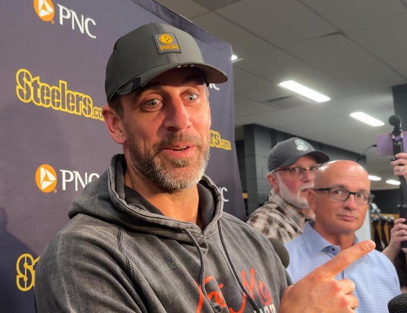 Aaron Rodgers at podium