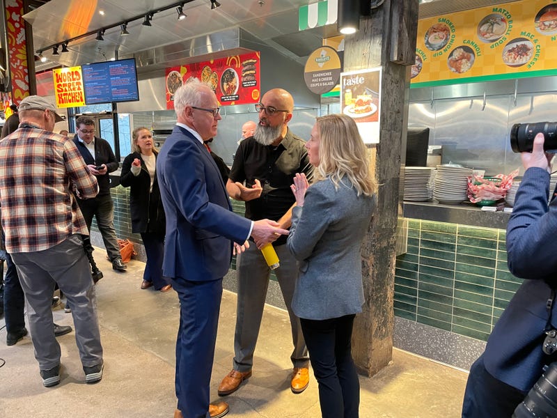 Minnesota's Governor Tim Walz in Minneapolis on February 10, 2026.
