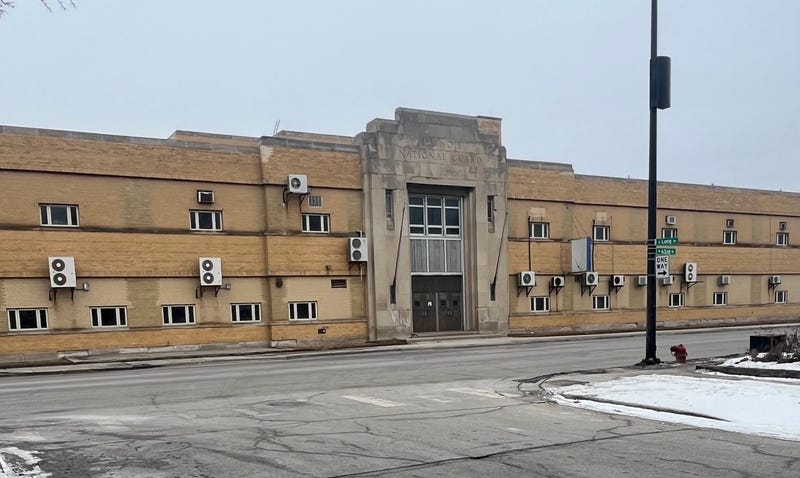 The unused Illinois National Guard armory at Chicago's Midway Airport.